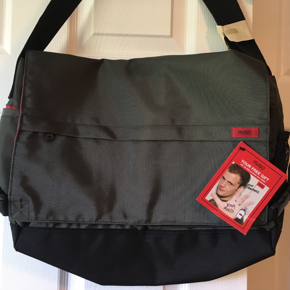 Hugo Boss over-the-shoulder computer/satchel bag
